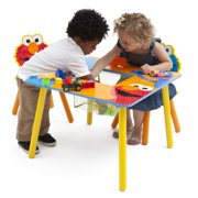 Sesame Street Wood Kids Storage Table and Chairs Set by Delta Children