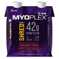 EAS Myoplex Shred Protein Shake, Cinnamon Swole, 42g Protein, 4 Ct