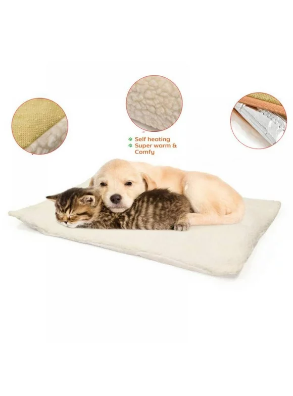 MEROTABLE Clearance Pet Dogs Self Heating Mats Puppy Winter Warm Bed House Nest Pads pet Dog Product Supplies Kennel Mats don't Plug