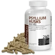 Bronson Psyllium Husks 500 mg, 240 Capsules