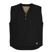 Berne Washed V-Neck Vest Size 4XL Regular (Black)