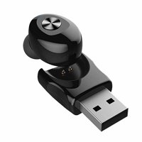 Mini USB Charging BT 5.0 Bluetooth Earphone Wireless Earpiece Invisible Sport Earbud Car Stereo Sound Headset Black