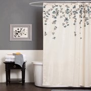 Lush Decor Flower Drops Floral Polyester Shower Curtain, 72x72