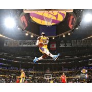 LeBron James Los Angeles Lakers Unsigned Dunk Against Houston Rockets Photograph