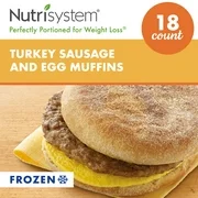 Nutrisystem Turkey Sausage and Egg Muffins, 18ct. Frozen Breakfast Sandwiches to Support Healthy Weight Loss