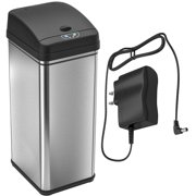 iTouchless 13 Gallon Sensor Trash Can with AC Adapater and Odor Filter System