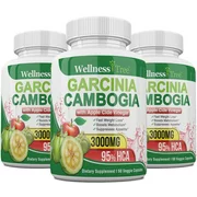 Garcinia Cambogia Extract & Apple Cider Vinegar- 3000mg Max Strength, Best Weight Loss Supplement & Carb Blocker (3 Pack)