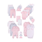 Little Star Organic Baby Girl Newborn Clothes Shower Gift Set, 24pc