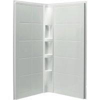 Sterling 40-1/4" x 40-1/4" x 80-1/8" Neo-Angle White Shower Wall Set