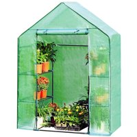 Costway - 4-Tier 8 Shelves - Mini Portable Walk-In Greenhouse