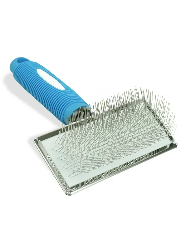 BV Dog Extra Long Slicker Brush, Pet Brush for Long and Medium Hair, 1 inch Long Pin