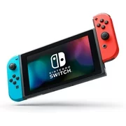 New Nintendo Switch Neon Red/Blue Joy-Con Improved Battery Life Console Bundle with Animal Crossing: New Horizons NS Game Disc - 2020 Best Game!