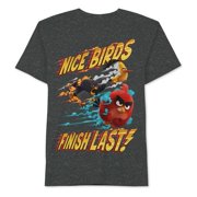 Angry Birds Boys Nice Birds Graphic T-Shirt, Black, 16