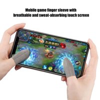 Besufy Sweatproof Breathable Touch Screen Finger Sleeve Controller for Phone Games Grey