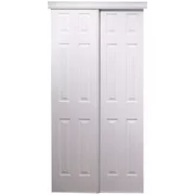 Home Dcor Innovations 106 Series 6-panel Design Bypass Door, White, 60x80in.