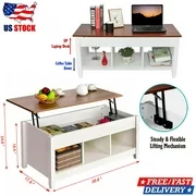New Arrival Lift Top Coffee Table with Hidden Storage Compartment & Shelf, Lift Tabletop Dining Table for Living Room
