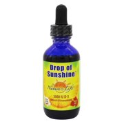 Nature's Life Drop of Sunshine Vitamin D-3 Drops in Organic Extra Virgin Olive Oil & Coconut Oil 5000IU | Supports Strong Bones & Immune System | 2 oz