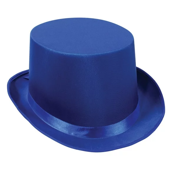 Beistle Pack of 6 Blue Satin Sleek Costume Top Hat - Adult One Size