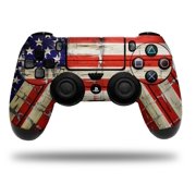 Skin Wrap for Sony PS4 Dualshock Controller Painted Faded and Cracked USA American Flag (CONTROLLER NOT INCLUDED)