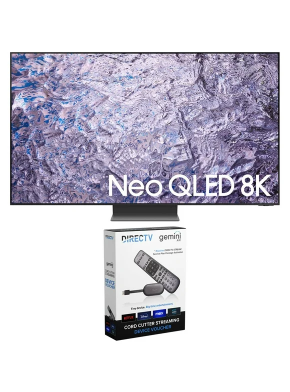 Samsung QN75QN800C 75 Inch Neo QLED 8K Smart TV Cord Cutting Bundle with DIRECTV Stream Device Quad-Core 4K Android TV Wireless Streaming Media Player (2023 Model)
