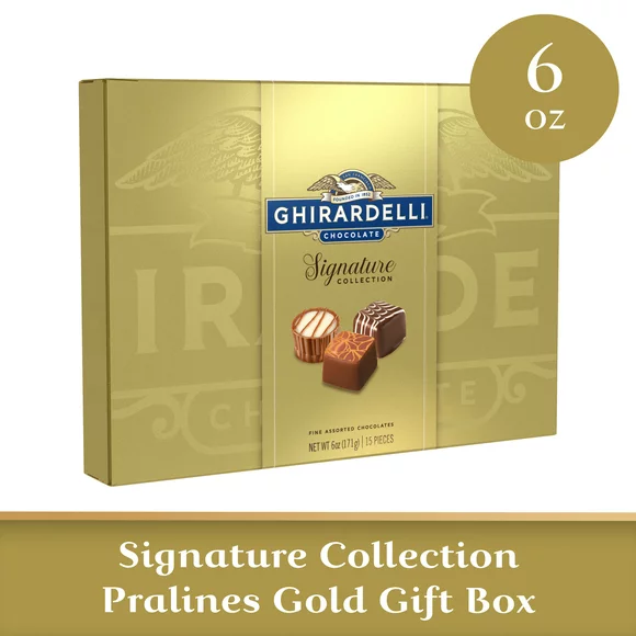 GHIRARDELLI Signature Collection Fine Assorted Chocolates Gift Box, 6 oz