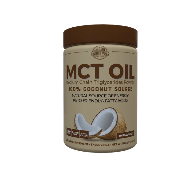 Country Farms MCT Oil Powder Dietary Supplement, 10.6 oz., 30 Servings