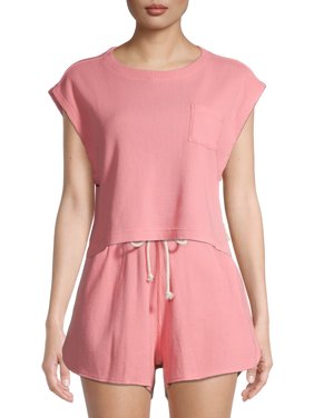 Kendall + Kylie Juniors' Cropped Dolman Muscle T-Shirt