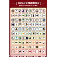 Wine Bucket list Poster Scratch Off - California Winery Experience Decor Art For Walls - Best Wineries Wine Bucketlist Road Trip Scratcher Check List Posters Picture Pictures Image