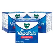 Vicks VapoRub Cough Suppressant Chest Rub Ointment, 1.76 oz, 3 Ct