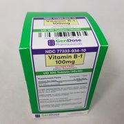 Gendose Vitamin B1 Tablets, 100mg, 100ct