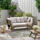 image 1 of Othello Outdoor Grey Finished Acacia Wood Daybed with Water Resistant Cushions