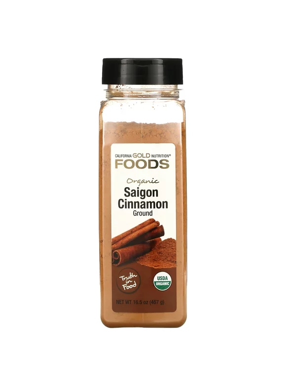 FOODS - Organic Saigon Cinnamon, Ground, 16.5 oz (467 g), California Gold Nutrition
