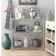Whitmor Supreme 3 Tier Shelving with Adjustable Shelves and Leveling Feet - Chrome