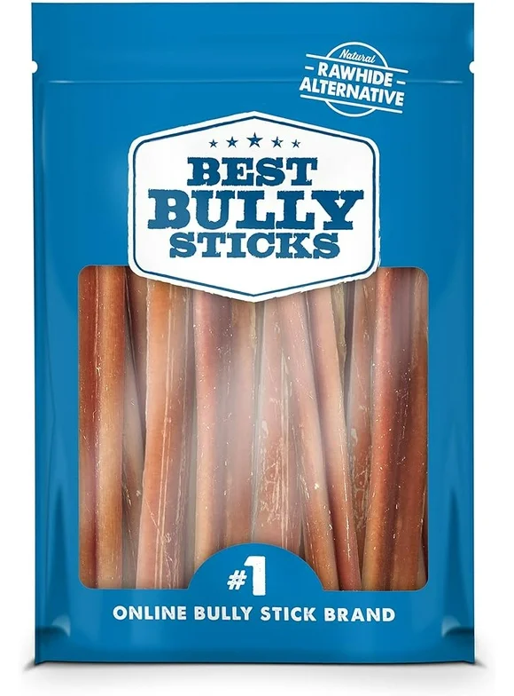 Best Bully Sticks 4 Inch All-Natural Bully Sticks for Dogs - 4 Fully Digestible, 100% Grass-Fed Beef, Grain and Rawhide Free | 8 oz