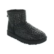 Ugg Womens Classic Mini Suede Snow Leopard Winter Boots