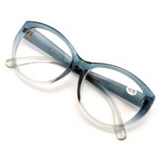 Women Oversized Reading Glasses - Clear Lens Readers Jackie Oval Leopard Checker