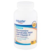 Equate Glucosamine Chondroitin MSM + Vitamin D Coated Caplets, 80 Ct