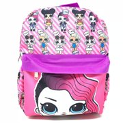 LOL Surprise! Small 12" Pink All-Over Print Girls' School Backpack-TODDLER