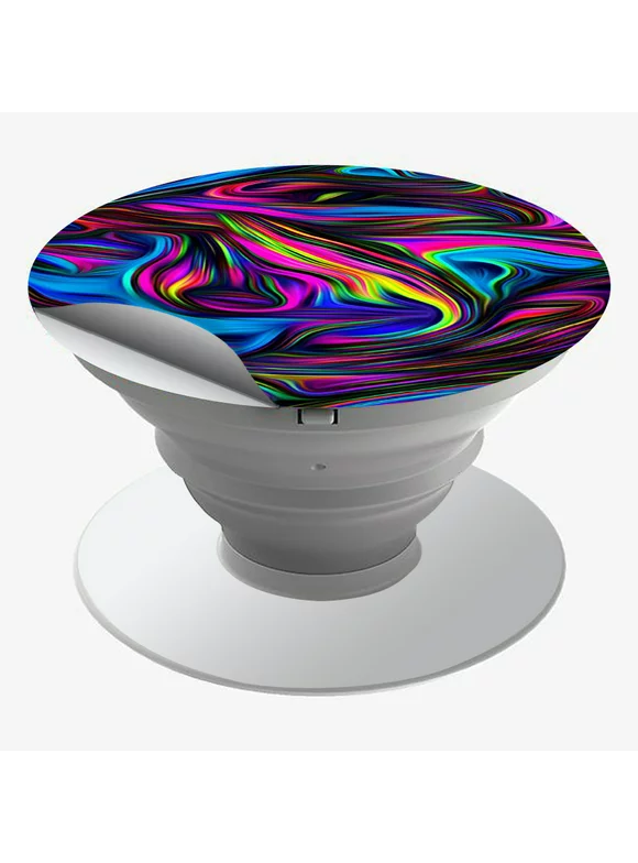 Skins Decals For Popsockets (4-Pack Decals Only) Cover / Neon Color Swirl Glass