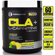 Forzagen Cla + L Carnitine + Bcaa Powder - Bcaas Amino Acids with Cla Powder Increase Energy Free Caffeine Pre Workout | Morning Recovery | 60 Servings | Keto Burn | Premium Cla Supplements