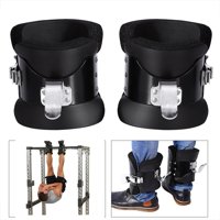 1 Pair Black Anti Gravity Inversion Hang Up Boots Therapy Gym Fitness Physio Hang Spine Posture Relief Exercise Recovery With Contoured Pads