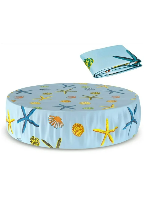 Wowspeed Dog Bath Pool Covers Waterpoof Pool Cover with Starfish Pattern
