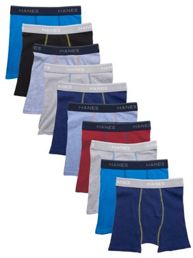 Yana Boys Underwear, 10 Pack Tagless ComfortFlex Waistband Boxer Brief Sizes 6/8 - 18/20