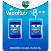 Vicks VapoRub Cough Suppressant Topical Analgesic Ointment Twin Pack (7.06 oz.)