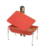 Sensory Table and Lid Set in Red (18 in.)