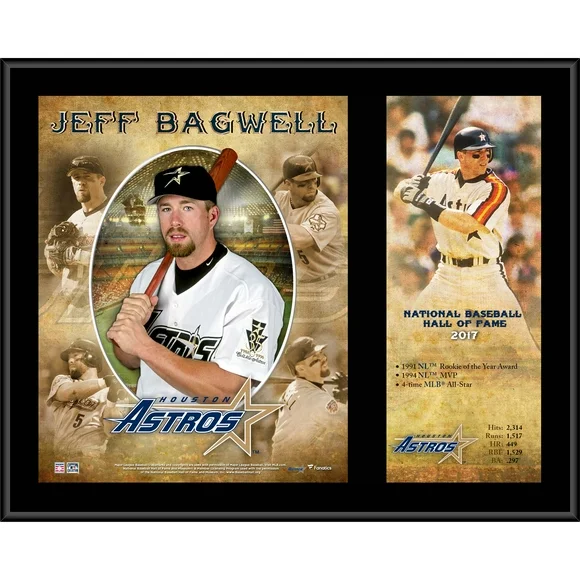 Jeff Bagwell Houston Astros 12" x 15" Hall of Fame Career Profile Sublimated Plaque