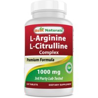 Best Naturals L-Arginine L-Citrulline Complex 1000 mg Tablets, 120 Ct
