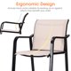image 7 of Costway 2 PCS Counter Height Stool Patio Chair Steel Frame Leisure Dining Bar Chair