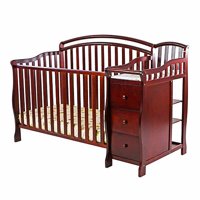 Dream on Me Hailee, 5 in 1 Crib and Dressing Table Combo in Cherry