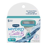 Schick Hydro Silk 5 Sensitive Care Women's Razor Blade Refills, 4 Ct